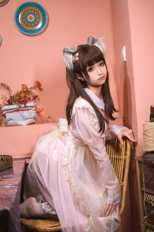 蠢沫沫 NO.43 粉透明女仆 – 013.webp