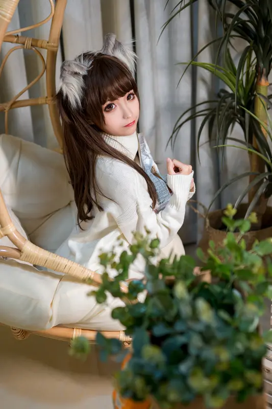 蠢沫沫 NO.46 白毛衣 – 008.webp