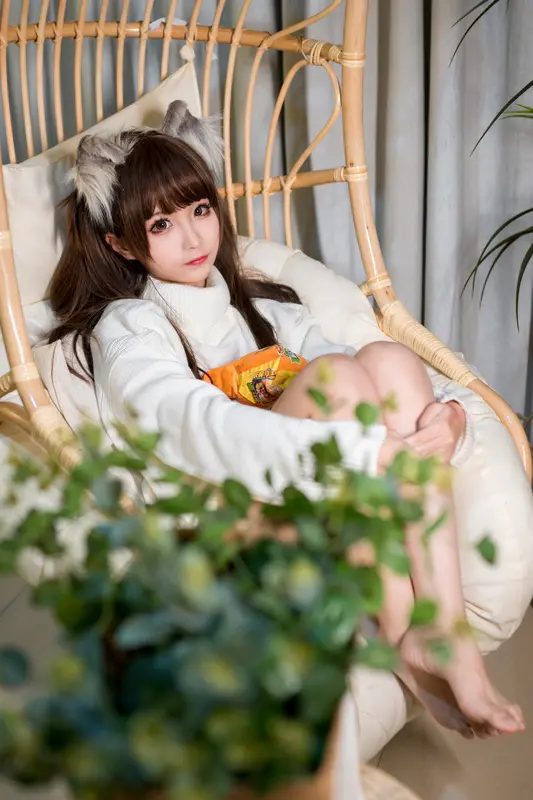 蠢沫沫 NO.46 白毛衣 – 045.webp