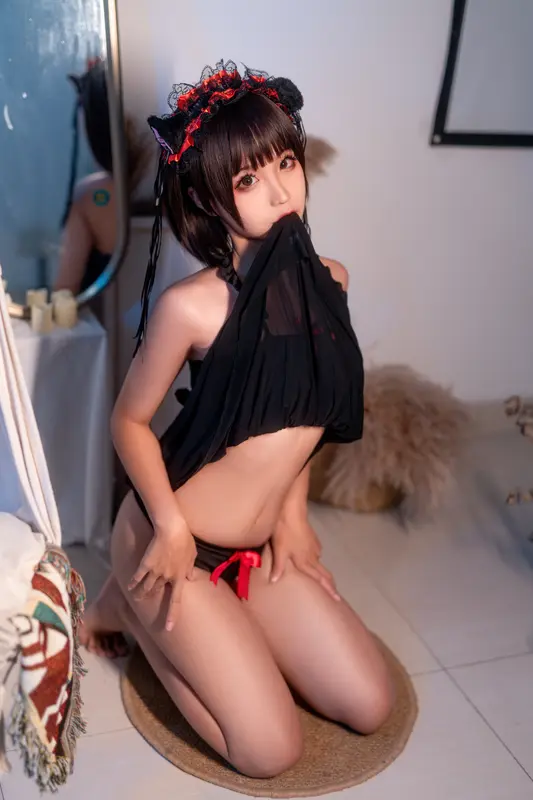 蠢沫沫 NO.53 黑睡裙 – 006.webp