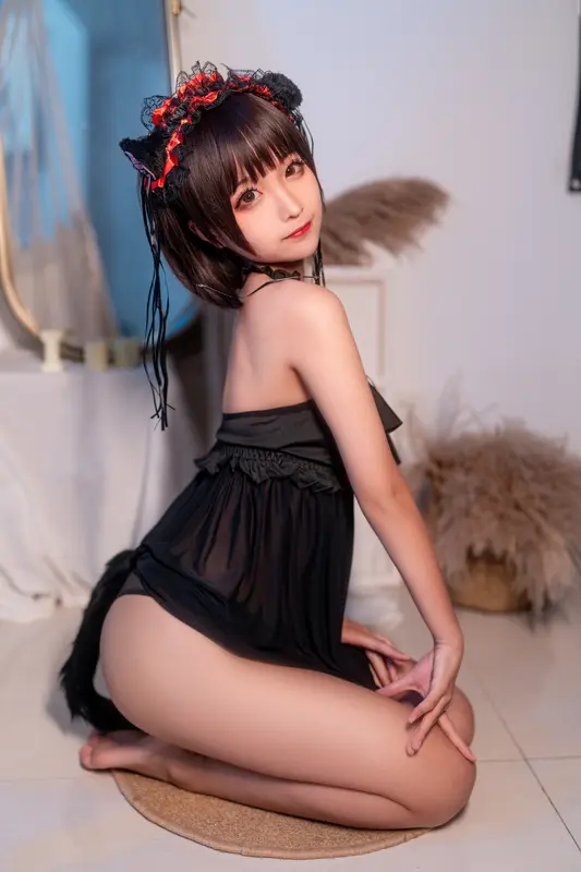 蠢沫沫 NO.53 黑睡裙 – 007.webp