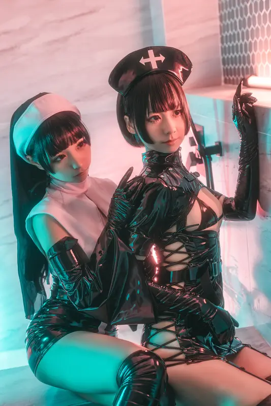 蠢沫沫 NO.71 修女×护士 – 001.webp