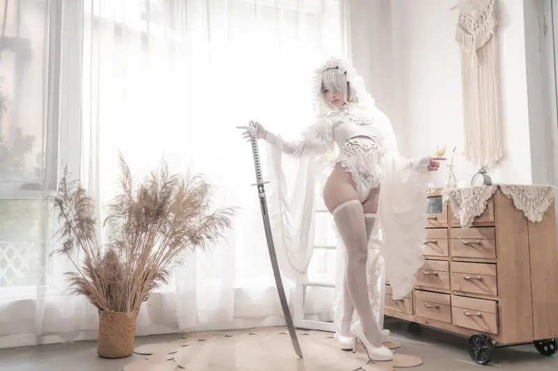 蠢沫沫 NO.99 尼尔纪元 白花嫁 – 003.webp