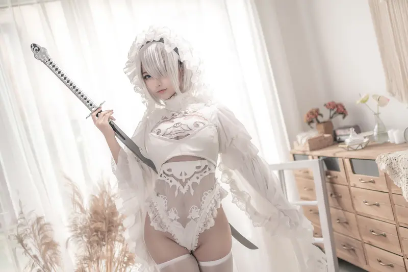 蠢沫沫 NO.99 尼尔纪元 白花嫁 – 005.webp